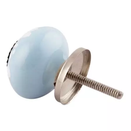 Turquoise Heart Ceramic Floral Knobs